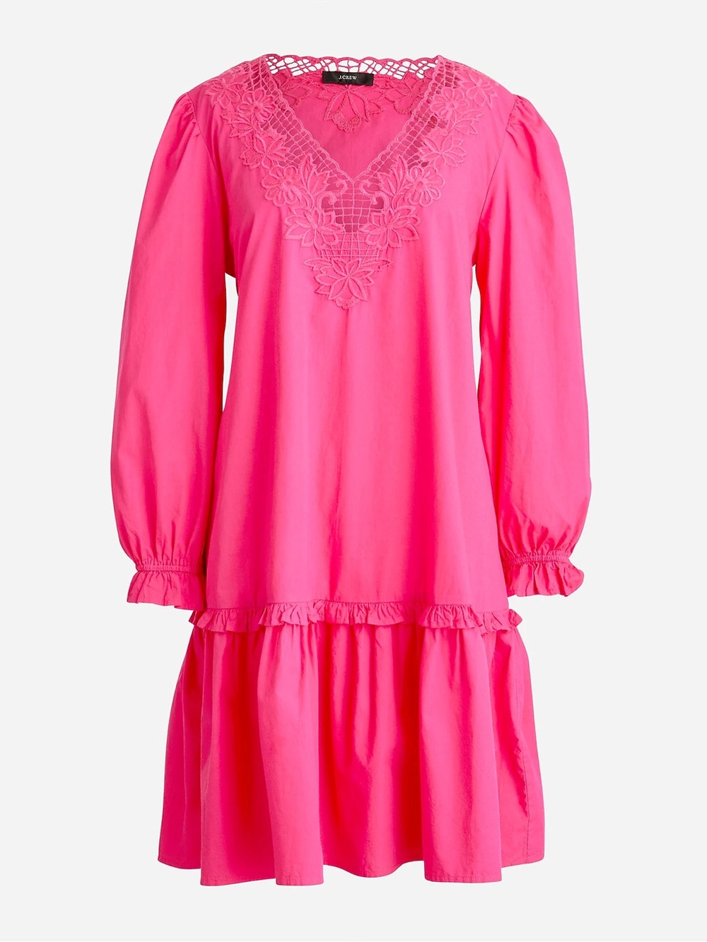J. Crew • Eyelet Detail Ruffle Dress